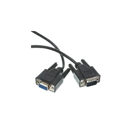 Cable Wholesale Serial Extension Cable, Black, DB9 Male to DB9 Female, RS-232, 9 Conductor, 1:1, 10 foot 10D1-03210BK